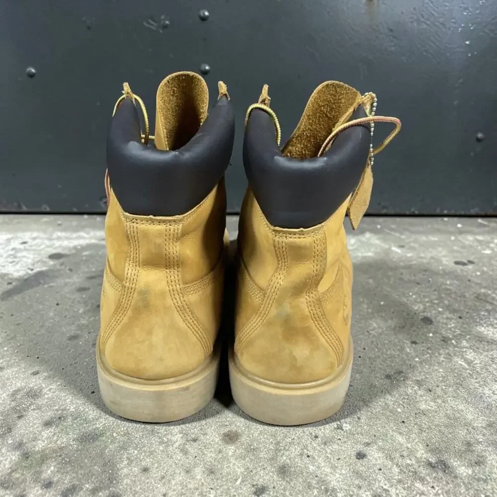 Timberland Men's 6-inch Premium Wheat Nubuck Boots, Waterproof, Size 11.5M